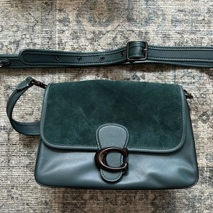 Coach leather forest/dark green soft tabby shoulder bag